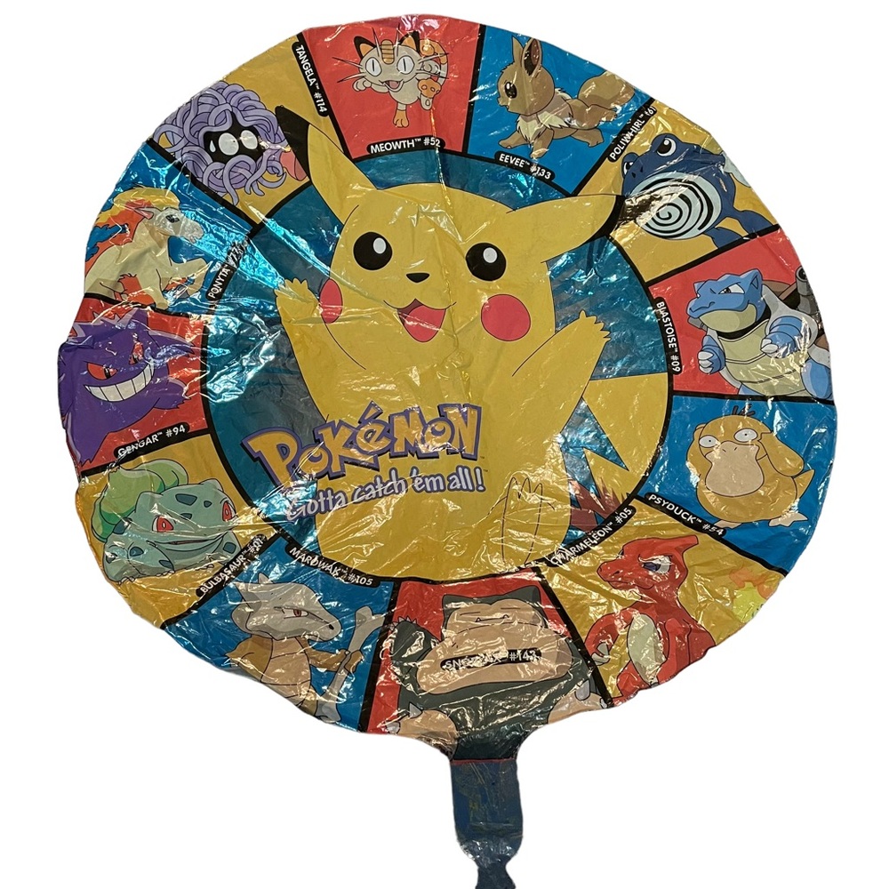 Vintage Pokémon Birthday Balloon Mylar Foil Deadstock Never Used Brand New 1999